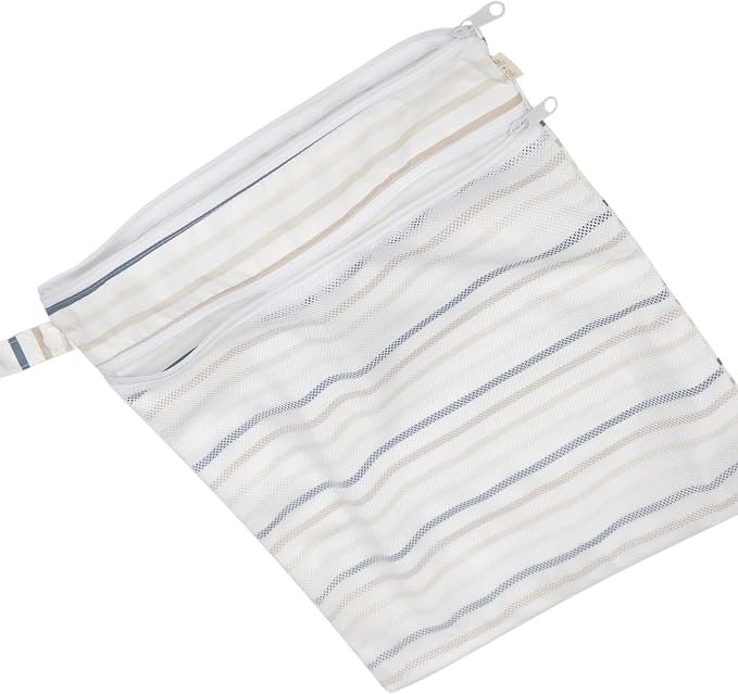 Ali+Oli Wet Dry Bag, Dual Compartment, Water Resistant, Baby Gear | Swimwear storage, Stroller attachment, Daycare essentials, Clothing separation, Travel organization, Reusable