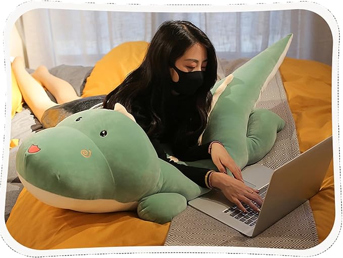 Dinosaur Plush Toy Pillow Cute Big Dinosaur Stuffed Animal Doll Large Plush Anmial Pillow Gifts for Kids Birthday,Valentine,31.5 inch