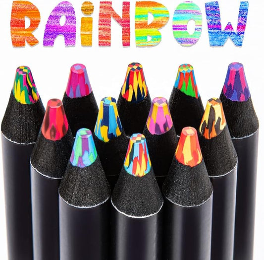 Stocking Stuffers, Stocking Stuffers for Teen Girls, 12 Rainbow Colored Pencils, Teen Girl Gifts, Art Supplies for Kids 9-12, Arts and Crafts for Kids 8-12, Gifts for 4-12 Year Old Girls