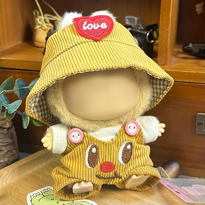 Clothes Fit for 17CM Doll, Fashion Doll Clothes Outfit Set Cute Theme Designer Toys Dress Accessories for Collector Fans Display (Yellow Cub)