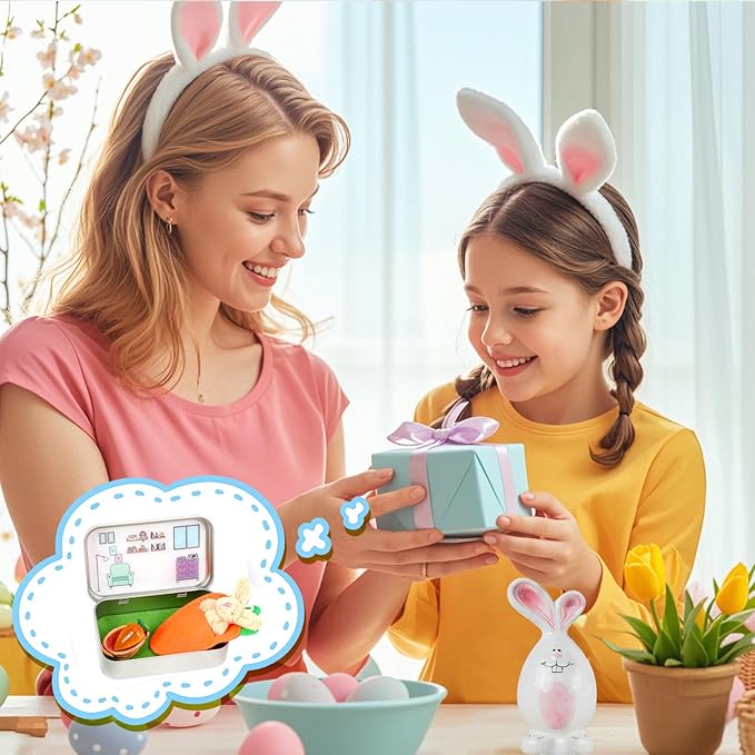 Little Pocket Bunny, Easter Basket Stuffer, Easter Gifts for Kids, DIY Pet Bunny Adoption, Easter Baskets