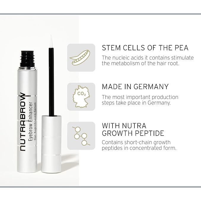 NutraBrow Eyebrow Enhancer & Nutralash Eyelash Formula 2.0 Set I Thicker Brows and Longer Eyelashes in 6-12 Weeks I Lash and Eyebrow Growth Serum I 3ml & 1ml