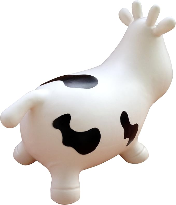 AppleRound Inflatable Ride-on Bouncy Animal Hopper – Horse, Cow or Unicorn – Kids Space Hopper Bouncer with Hand Pump – Jumping Toy for Indoor/Outdoor Play