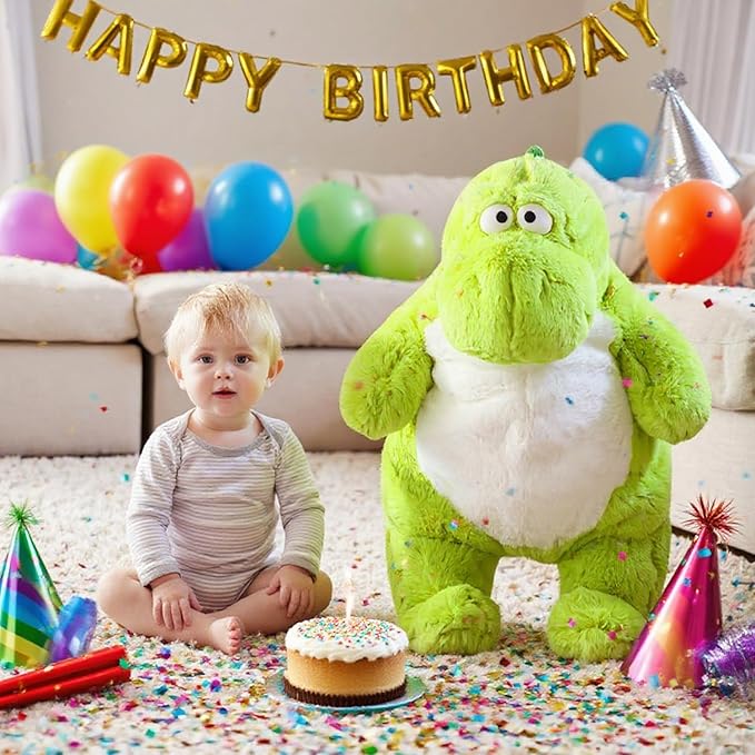 ARELUX Giant 22in Big Dinosaur Plush Large Stuffed Animal Hugging Pillow: Soft Jumbo Sleeping Body Warm Fluffy Pillow Adorable Chubby Plushie Toy Gifts for Boys Girls