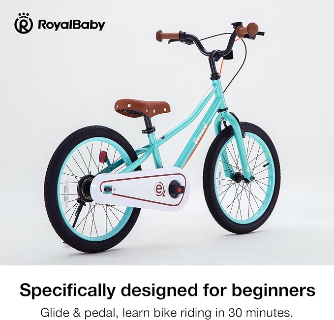RoyalBaby Kids Bike, Terra EZ Balance to Pedal Convertable Bicycle, 14 16 18 Inch Easy Learn Balancing to Biking Boys Girls Ages 3-9 Years Beginners