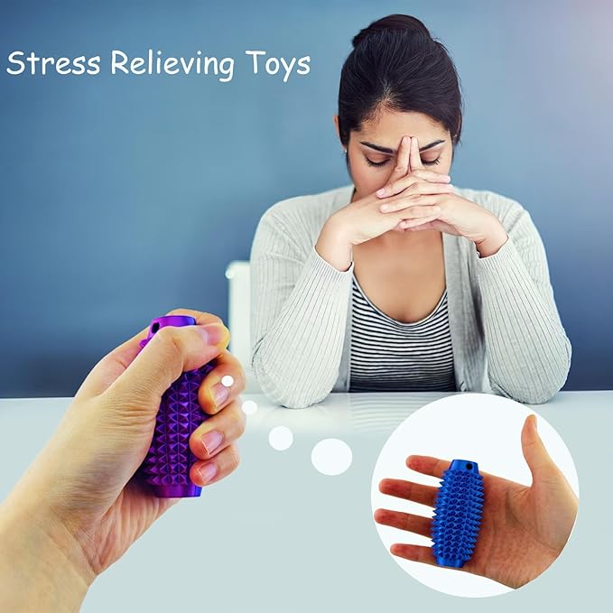 2 Packs Little Ouchies Pain Stim Fidget Toy, 3D Printed Fidget Toys Anxiety Relief Items,Handheld Fidget Toys,Adults & Teens Promotes Focus,Novelty Stress Relief for Christmas Birthday Gift (XU BG+RG)