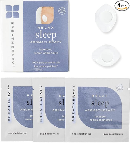 Aromatherapy Sleep Patches - Pure Essential Oil Aroma Patch - Lavender and Roman Chamomile Essential Oils for Sleep - 4-Pack