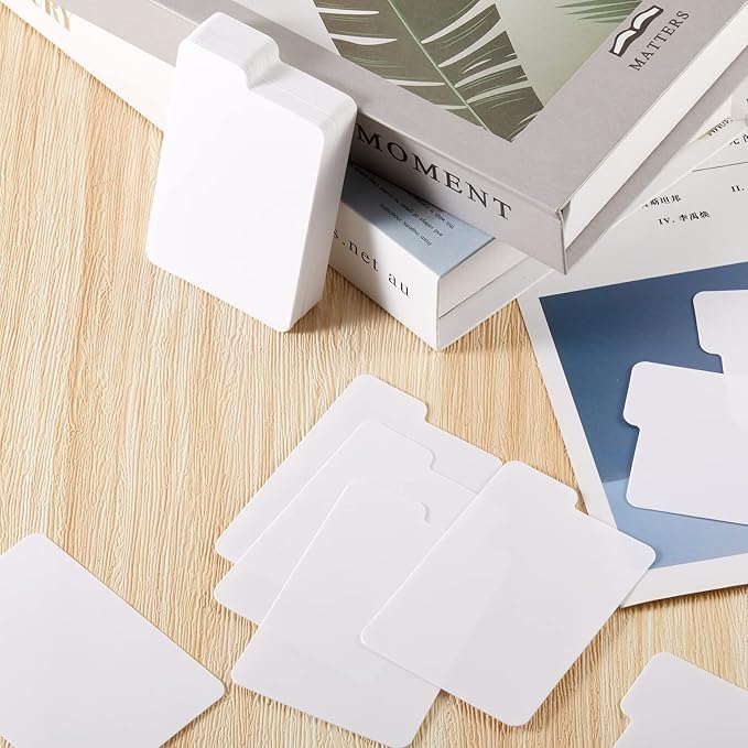 Lewtemi 100 Pieces Card Dividers PP Trading Card Page Dividers Playing Separator for Office and Sports Gathering Storage Supplies, 2.6 x 3.8 Inch, 10 Colors (White)
