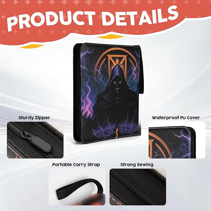 9 Pocket Card Binder for MTG/YGO/PTCG/Game Cards, Holds 720 Cards,Premium Card Collector Book for TCG Players,Toys Gifts for Kids-Purple