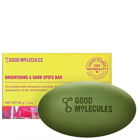 Good Molecules Brightening & Dark Spots Bar - Soap Free Face and Body Bar - Tranexamic, Kojic Acids and Niacinamide to Target Dark Spots - Skin Care
