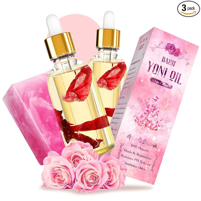 Yoni Soap Bars & 2PCS Natural Yoni Oil Set, Natural Yoni Oil Vaginal Wash for Women Feminine Wash Vaginial Deodorants pH Balance, Eliminates Odor, Feminine Oil 30ml/1 fl oz, Vaginal Care Soap 3.53 oz
