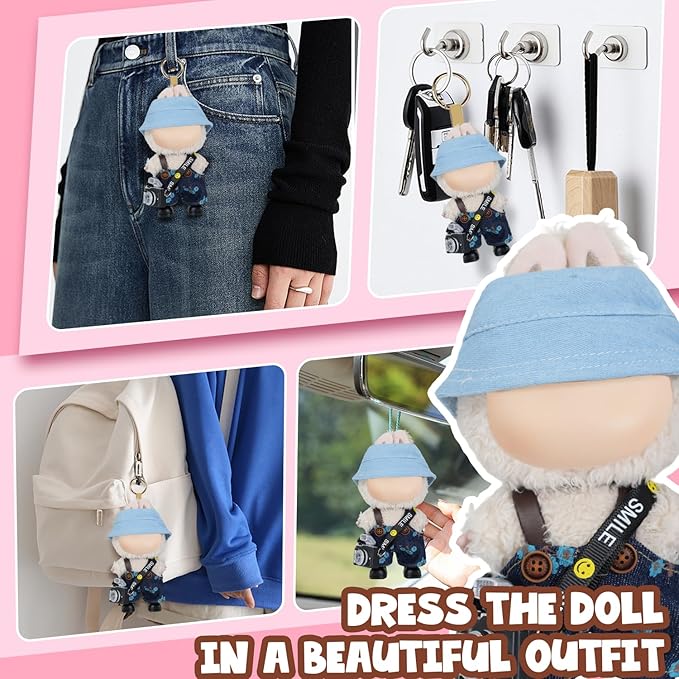 17 cm Cute Doll Clothes Outfit Blind Mystery Box Accessories Case Plush Stuff Cart Seat Chair Glasses Hat Shoes Bed Blanket Car Dress Overalls Hoodie Pajamas