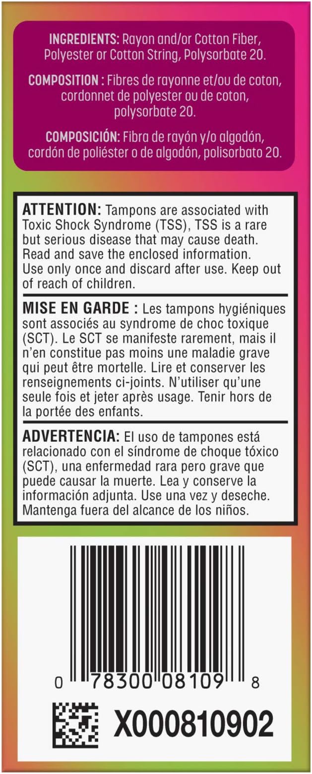 Playtex Sport Tampons Regular Absorbency, Fragrance-Free - 18ct | Regular Tampons for Women, Feminine Care, Playtex Tampon with 360 Leak Defense