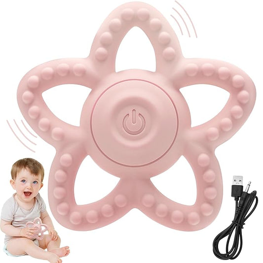 Wacipeck Vibrating Teether for Baby, Sensory Chew Toys for Autism & Special Needs Kids, USB Rechargeable Teething Toy with 3 Vibration Modes, BPA-Free Soothing Vibrations for Baby 6-18 Months