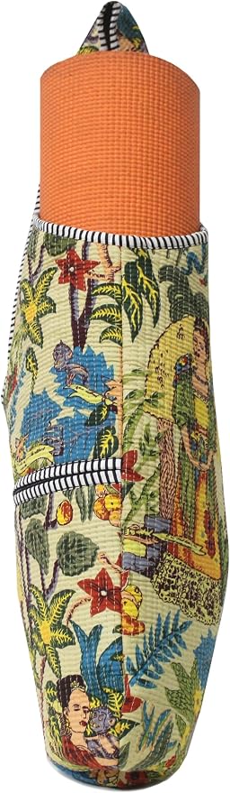 INDIAN CRAFT CASTLE Yoga Mat Bag | Tote Mat Bag | Sling Yoga Tote w/Large Side Pocket & Zipper Pocket | Yoga Mat Carrier Fits Most Size Mats