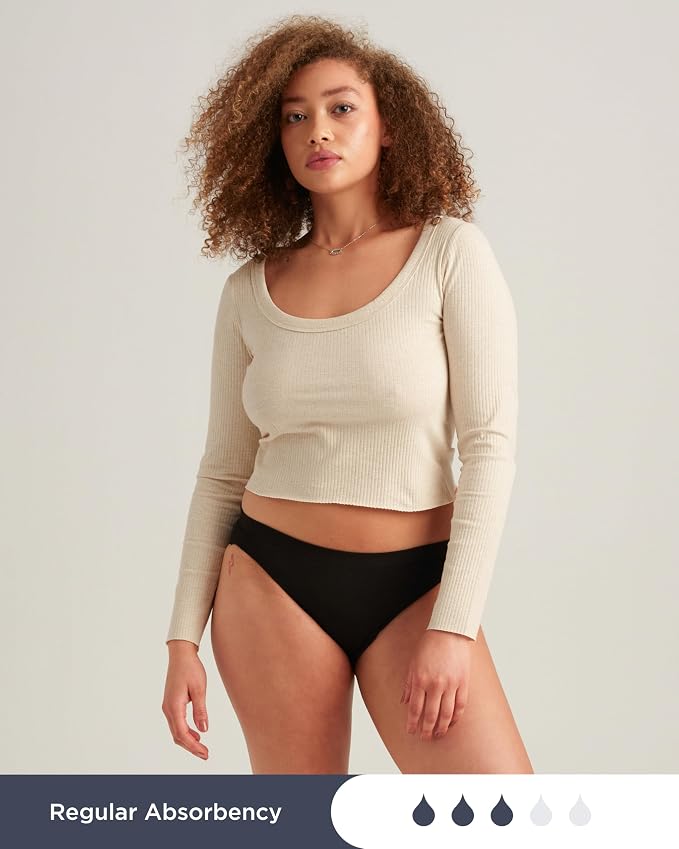 saalt Comfort Modal Bikini Period Underwear | Comfortable, Thin, and Keeps You Dry from All Leaks, Reusable & Washable,