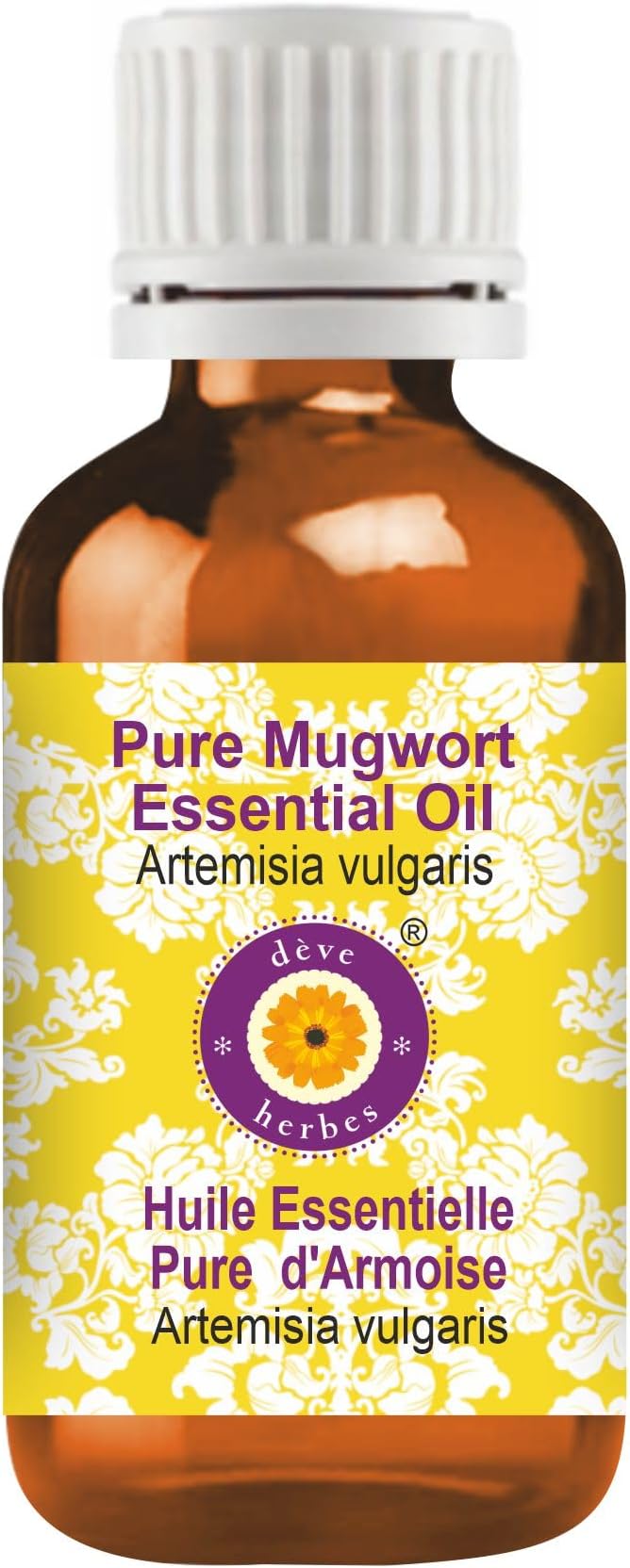 Deve Herbes Pure Mugwort Essential Oil (Artemisia vulgaris) Steam Distilled 10ml (0.33 oz)
