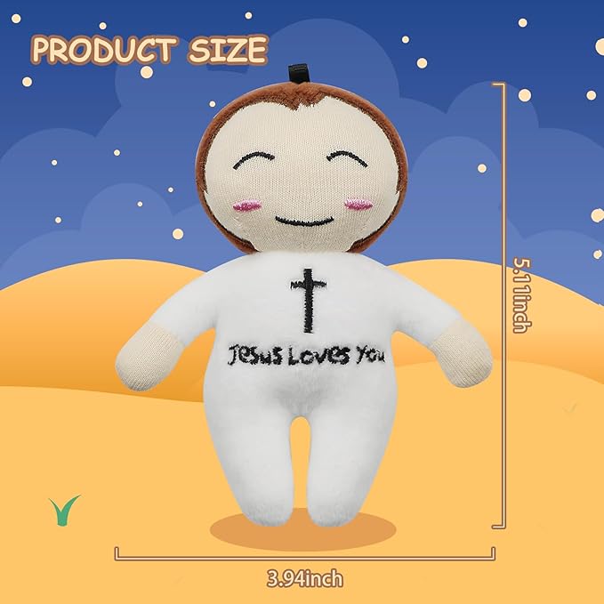 free-space Jesus Plush Doll Christ Religious Figure Toys for Boy Girl Christening Gift (Jesus (Small))