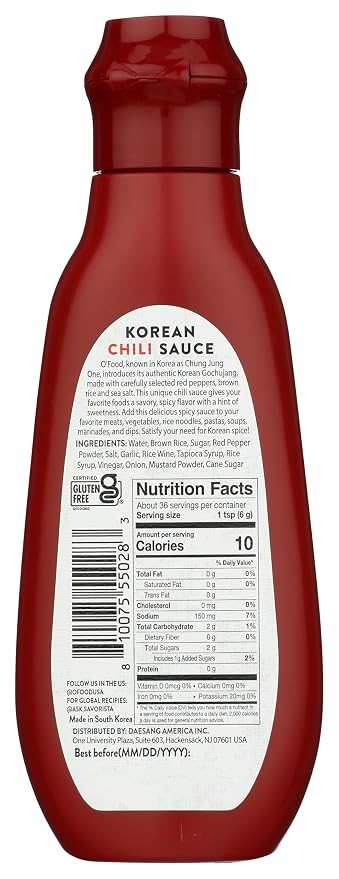 SAUCE GOCHUJANG KORN CHILI SAUCE NET WT. 7.5oz (215g)