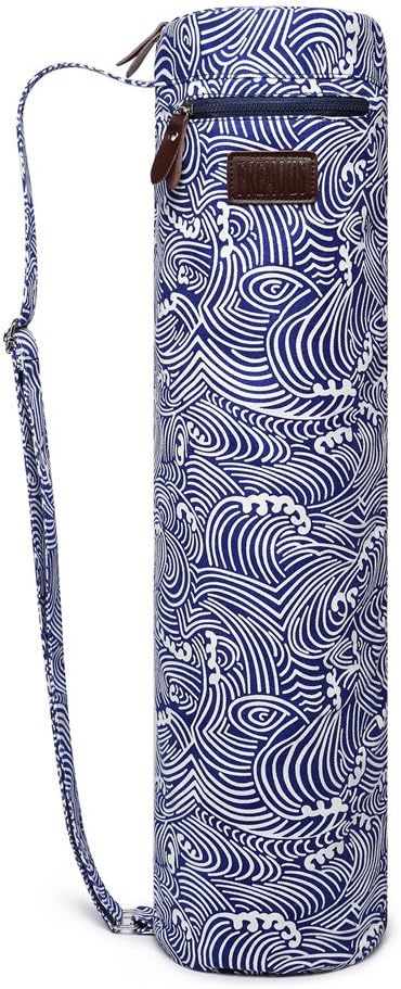 Yoga Mat Bag,Full-zip Exercise Yoga Mat Canvas Carry Bag for Women and Men - Double Storage Pocket,Easy Access Zipper, Adjustable Shoulder Strap and Handle,Fits Most Mat