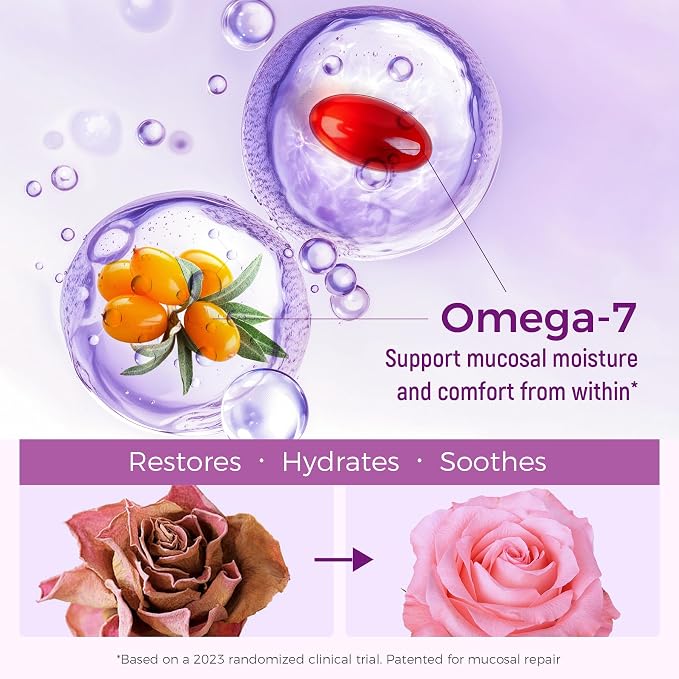 Vaginal Moisture Oral Soft Gel Capsules for Dryness & Moisture, Organic Sea Buckthorn Oil Capsules Nourishing Wetness & Hydration, USDA-Certified Women Sea Buckthorn Vaginal Moisturizer Omega 3-6-7-9