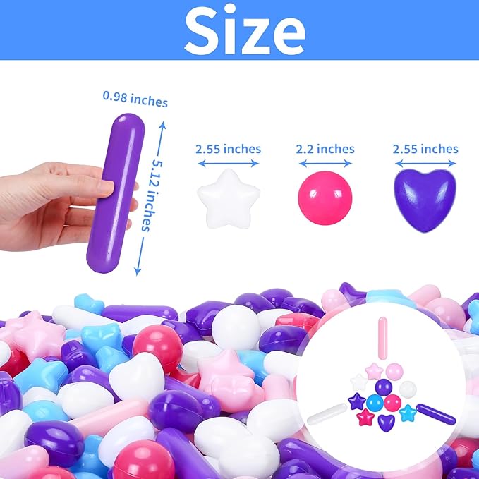 STARBOLO Ball Pit Balls for Toddlers - Macaron 150 Ball Pit Balls Crush Proof Plastic Toy Balls for Toddlers Ball Pits, Ball Pit Play Tent, Baby Pool Water Toys(Mixed 5 Colors)