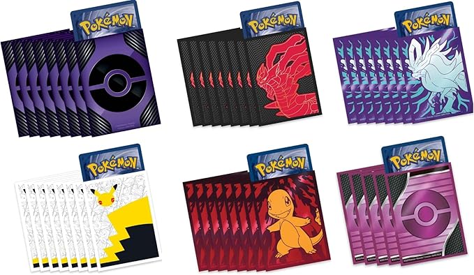 Offical Pokemon TCG Sleeves - 1x Random Pack of 65 Count Sleeves (ETB, Trainer Toolkit, Collection Box, etc.) Styles May Vary!