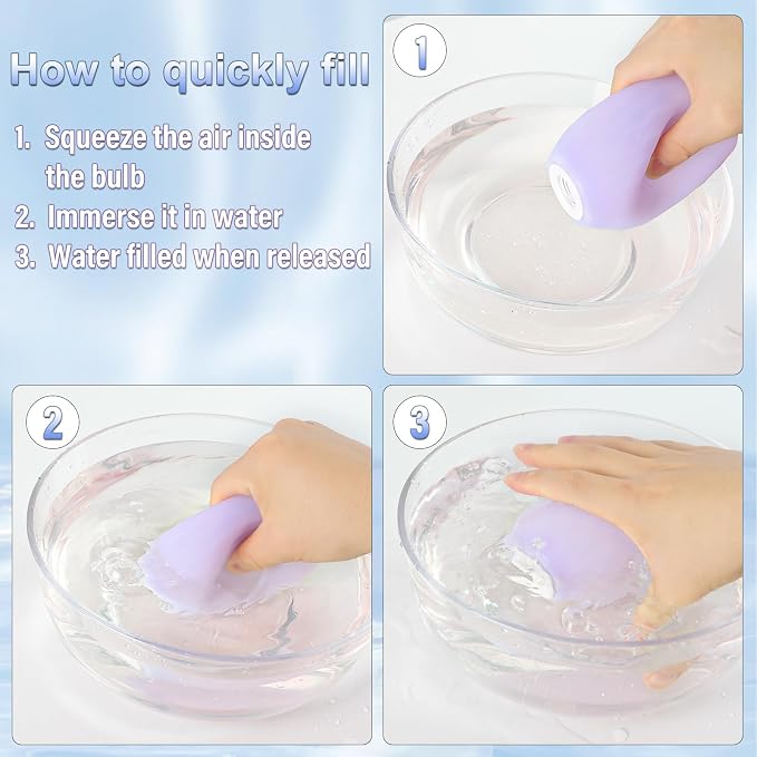 Enema Bulb Douches Anal Cleanse - Enema Product with Bendable Silicone Nozzles for Men Women, Shower Douche Anti Backflow Enema Kit with Lube, Anal Cleansing Feminine Care Douche Bottles
