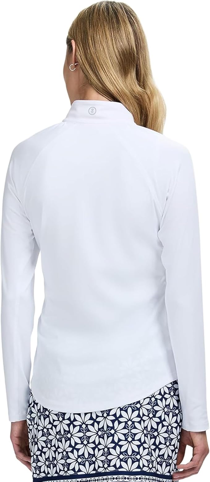 Izod Women's 1/4 Zip Pullover Performance Stretch Long Sleeve Golf Running