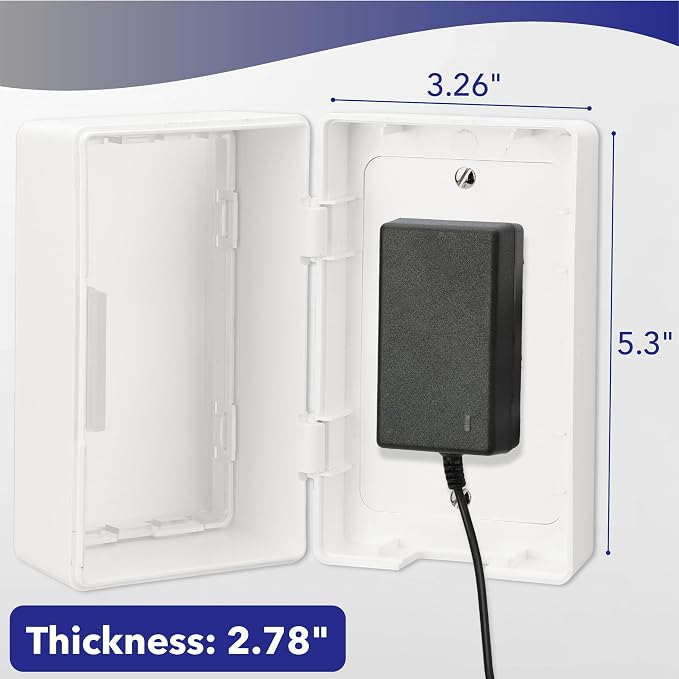 Bates- Baby Safety Outlet Cover Box, Locking Baby Proof Outlet Covers, Locking Plug Covers for Electrical Outlets