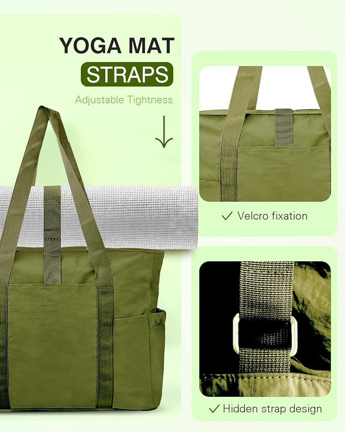 Tote Bag for Women, 26L Capacity Travel Purses Work Bag, Small Zipper Tote Bag for Travel Nurse Gym Teacher