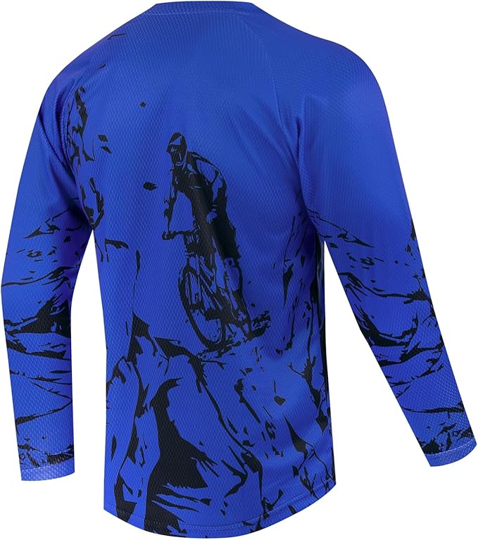 Youth Dirt Bike Jersey Kids Motocross Shirts for Boys Off Roading Long Sleeve Cycling Jerseys Childs Mountain Bicycle Shirt