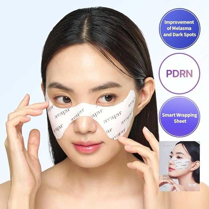 Avajar Collagen Eye Patches, Premium PDRN Anti-Aging Under Eye Patches for Wrinkles & Dark Circles with Peptides and Niacinamide, Firming & Hydrating Korean Skincare Eye Mask for Women, 5 Sheets