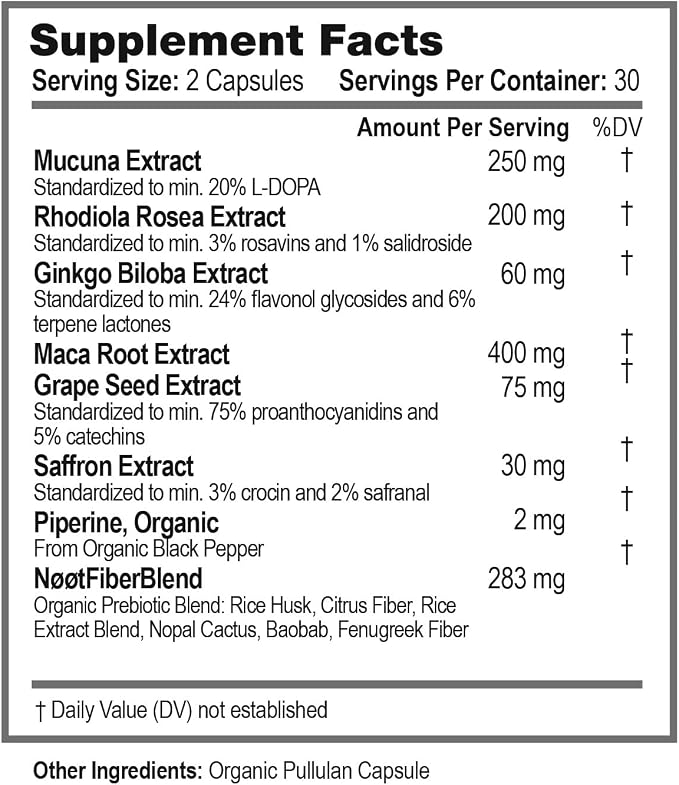NOOT Happy Me – Natural Mood Support Supplement for Women & Men | Saffron Supplement with Rhodiola & Maca Adaptogens | Supports Calm & Emotional Balance | Vegan, Plant-Based Happy Pills | 60 Capsules