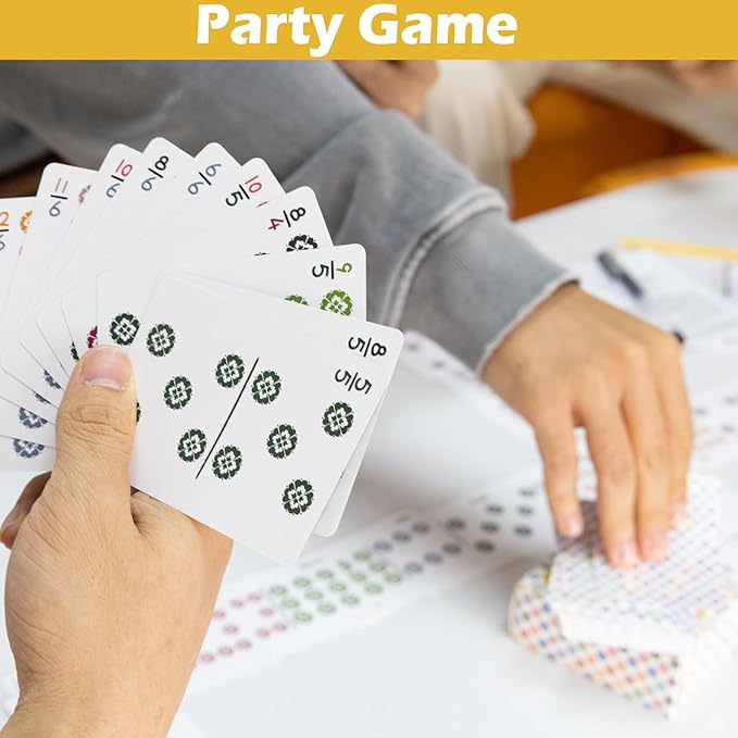 Extguds Mexican Train, Mini Dominoes Game:105 Cards+1 Instruction+1 Scoresheet,Double 12 and Double 9 Dominoes Set,2-10 Players,Dot Dominoes,Travel Dominoes