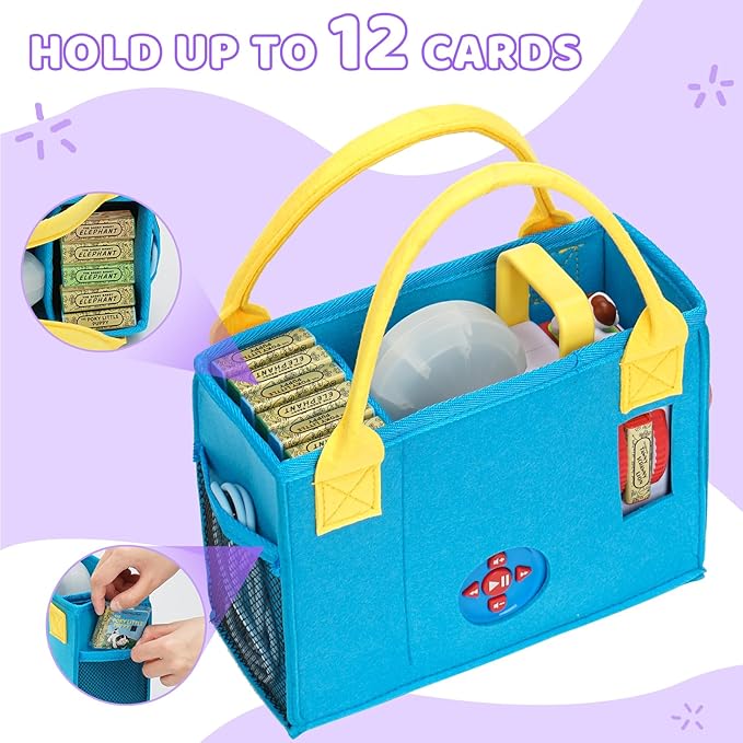 Carrying Case for Little Tikes Story Dream Machine Starter Set – Portable Felt Toy Storage Bag with Handle for Kids