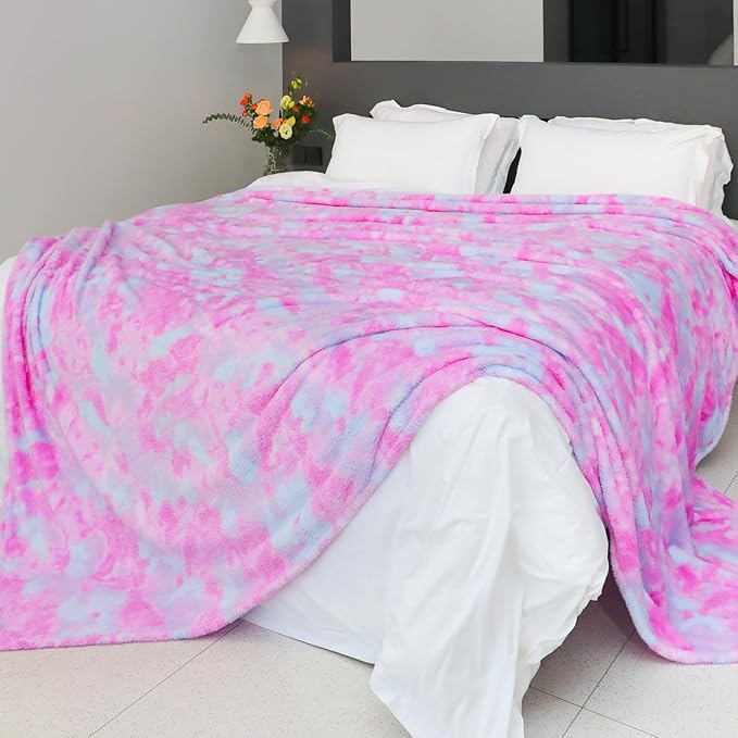 MUGD Lightweight Blanket Fleece Big Blanket Fuzzy Throw Blanket for Bed Queen Size