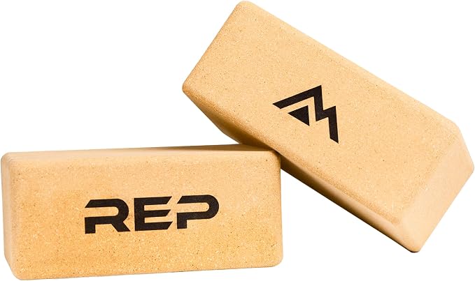 REP Fitness Cork Yoga Block, Eco-Friendly & Non-Slip Yoga Brick | Firm Support for Balance, Poses & Stretching | Durable Cork Block for Home Gym, Pilates, Meditation, Workouts & Physical Therapy