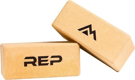 REP Fitness Cork Yoga Block, Eco-Friendly & Non-Slip Yoga Brick | Firm Support for Balance, Poses & Stretching | Durable Cork Block for Home Gym, Pilates, Meditation, Workouts & Physical Therapy