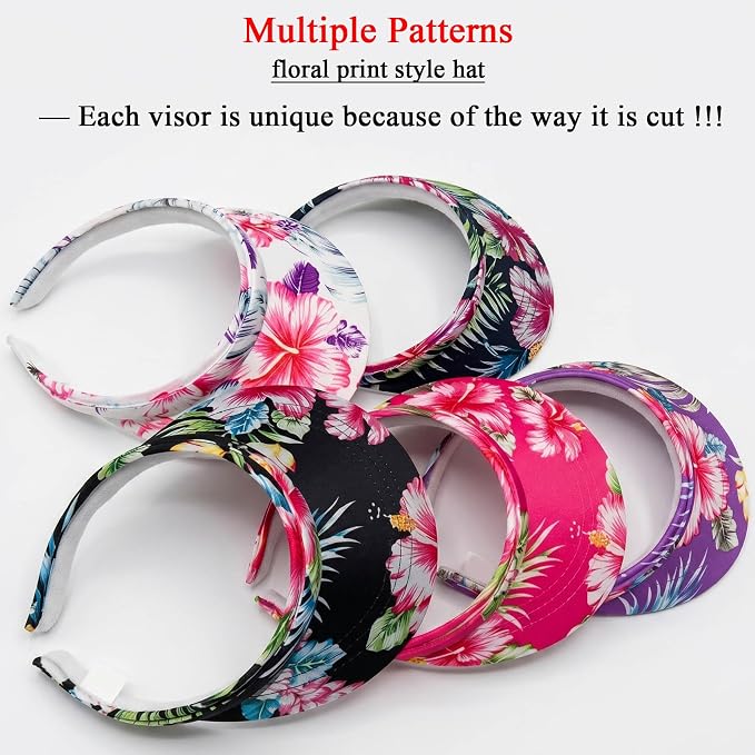 3 Pack Sports Sun Visor Hat Women Men Adjustable Clip On Visors Outdoor Golf Beach Cap