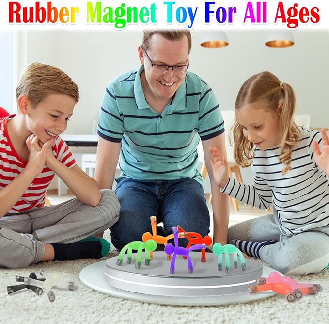 Mom&Myaboy 10PCS Mini Man Magnetic Toys, Translucent Novelty Rubber Magnet Men Fridge Magnets Humanoid Magnetic Kids Travel Birthday Gifts (Transparency)