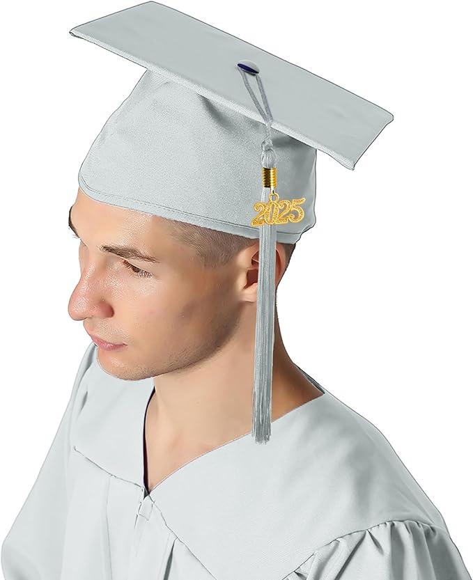 GraduationMall Matte Graduation Gown Cap Tassel Set 2025 for High School and Bachelor