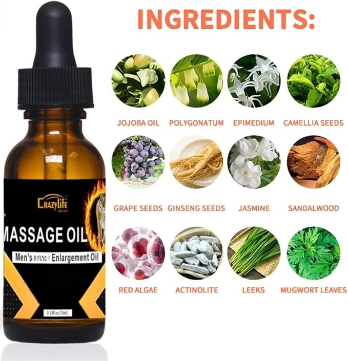 XXXL Man Extra Power Strength Massage Essential Oil 0.34 FL OZ (TGR)
