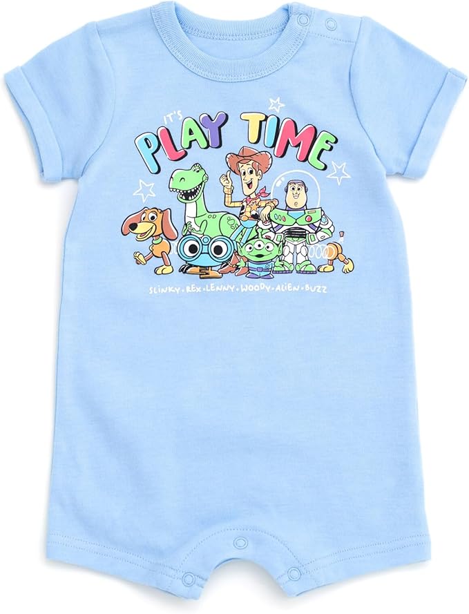 Disney Baby Romper and Reversible Bucket Sun Hat Outfit Set Newborn to Infant Sizes (Newborn - 24 Months)