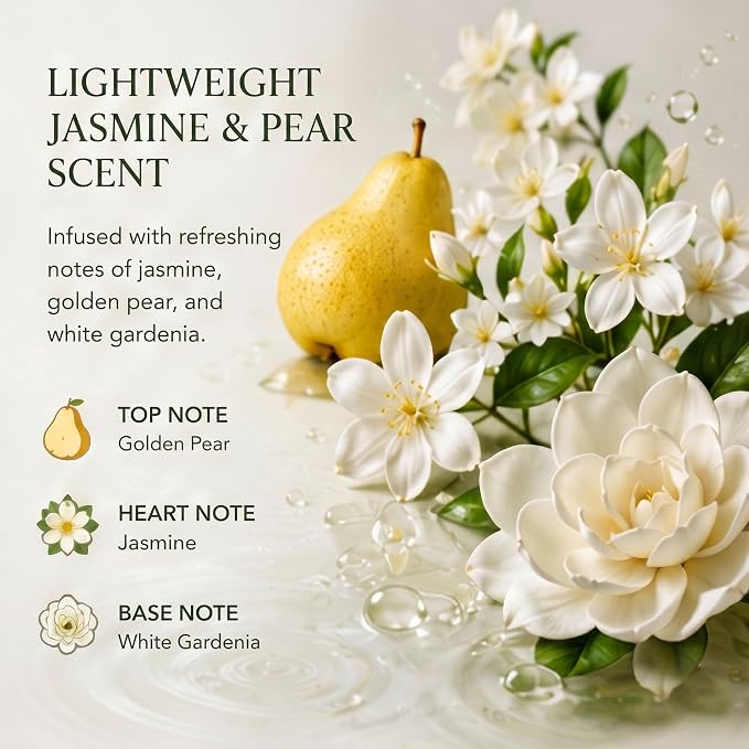 Jasmine Scent Spray & Body Mist, Long-Lasting Whole Body Deodorant for Women & Men, Alcohol-Free Clean Fragrance Deodorant Spray For Everyday Wear, 15 HR Odor Protection, 3.4 Fl Oz