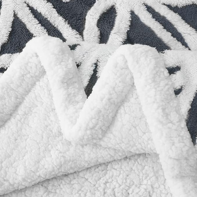 LOMAO Sherpa Fleece Blanket Gifts for Mom Dad Cozy Soft Throw Blanket for Women Men Birthday Gifts Dual Sided Couch Sofa Bed Blanket (Dark Grey, 90''x90'')