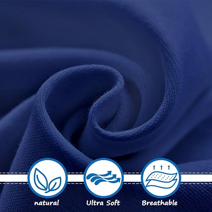 Crib Sheets Boy Girl, 2 Pack Baby Crib Sheets for Standard Crib Mattress & Toddler Bed Mattress, Snug Fit Breathable Soft Fitted Crib Sheet, Grey & Navy