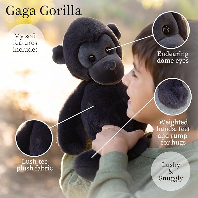 World's Softest Plush Gorilla, Lushee, Large, 16" Stuffed Animal for Baby, Toddler, Kids, Adults - Gorilla Plush Toy-Adorable Toy Made from Kid-Friendly, Quality Materials