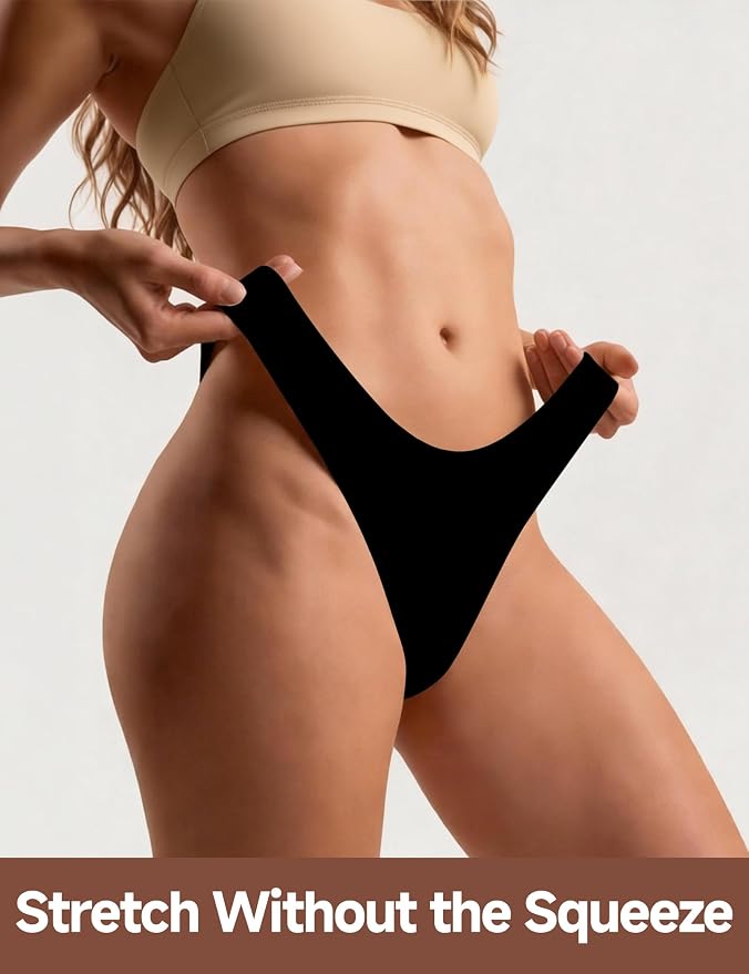 Seamless Thongs for Women G-string Thong No Line Workout Cotton Panty Liners Underwear Undies Fashion Clothing