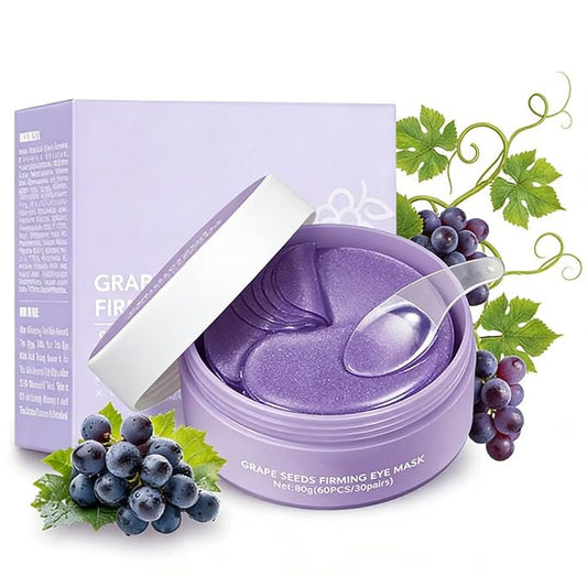 Eakroo Grape Eye Masks - 60 PCS Under Eye Patches for Puffy Eyes and Dark Circles Treatments - Hydrating Eye Mask Skincare, Eye Gel Pads for Eye, Reduce Wrinkles and Fine Lines, Improve Eye Skin